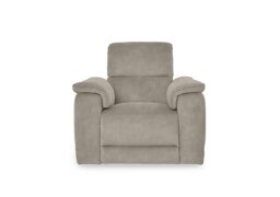 Genius Fabric Power Recliner Chair with Power Headrest and Bluetooth Speakers - Marble Cream