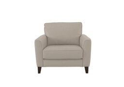 Ideal Home - Brondby Leather Armchair - Silver Grey