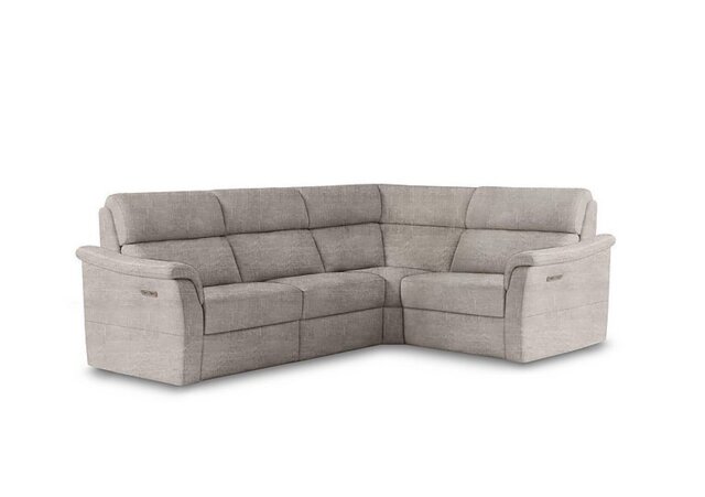 Nicoletti - Bella Small Fabric Power Recliner Corner Sofa with Power Headrests and Power Lumbar