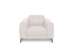 Ezra Leather Chair - Cotton