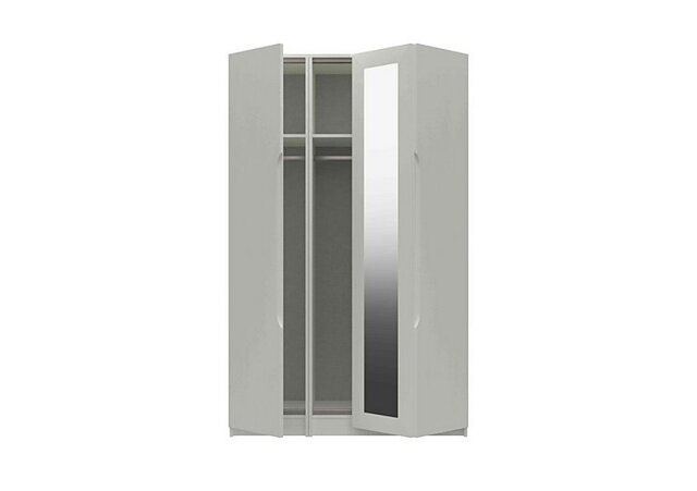 London Bedrooms - St Pancras 3 Door Bifold Wardrobe with Mirror - White