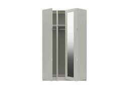 London Bedrooms - St Pancras 3 Door Bifold Wardrobe with Mirror - White