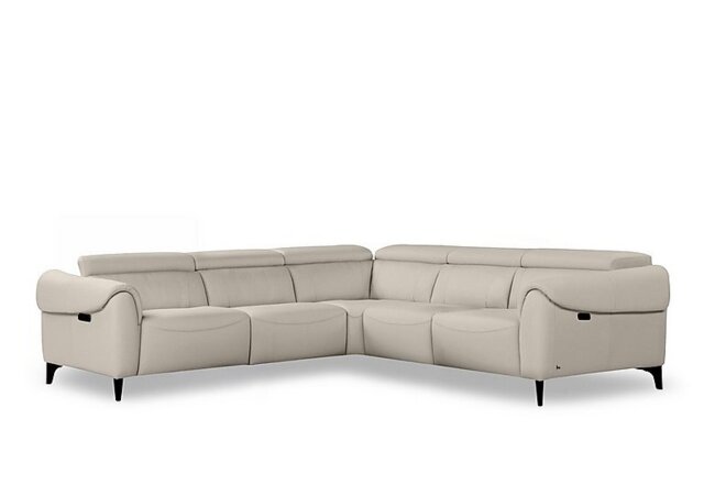 Nicoletti - Nicole Large Leather Power Recliner Corner Sofa with Power Headrests and Power Lumbar - Sofas and Armchairs