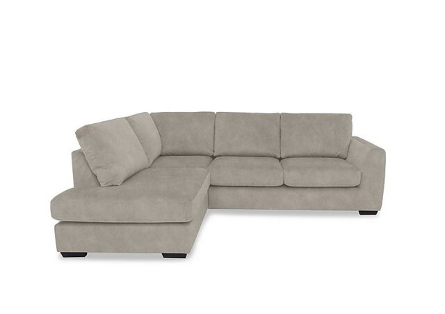Dinky Fabric Left Hand Facing Corner Chaise End Sofa - Marble Cream