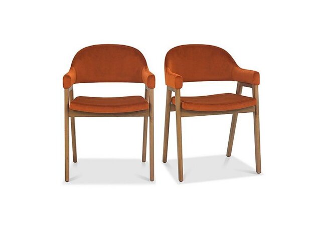 Stratford Pair of Fabric Dining Arm Chairs - In Time for Christmas