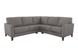 World of Leather - Brondby Large BV Leather Corner Sofa - BV Elephant