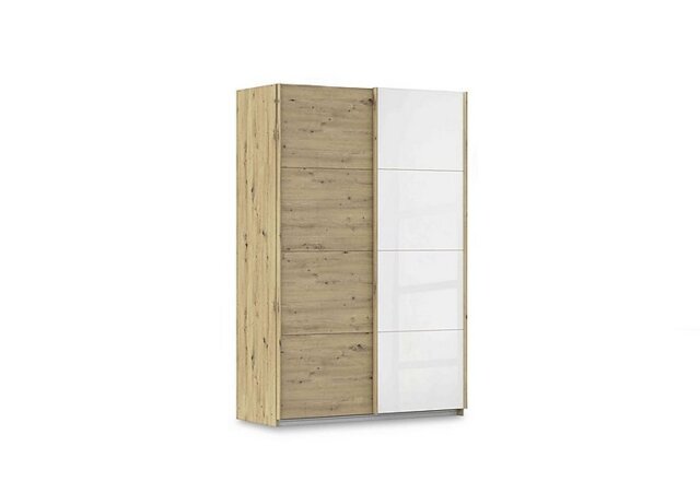 Rauch - Freja 136cm 2 Door Sliding Decor Wardrobe With Glass Door