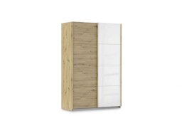 Rauch - Freja 136cm 2 Door Sliding Decor Wardrobe With Glass Door