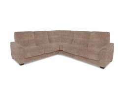 Saffron Large Fabric Power Recliner Corner Sofa - Light Brown