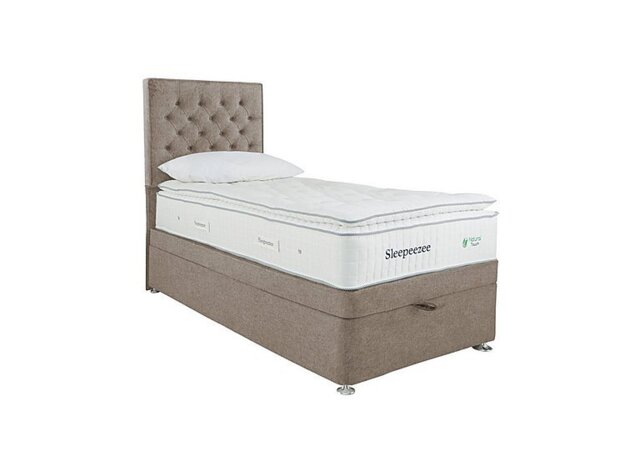 Sleepeezee - Natural Touch 3000 Pillowtop End Ottoman Divan Set - Single - Joshua Latte