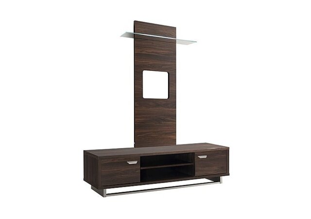 Venezia TV Unit Base plus Wall Panel with Shelf and LED Lights