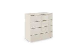 Rauch - Haven 3+2 Drawer Chest with Glass Top and Front