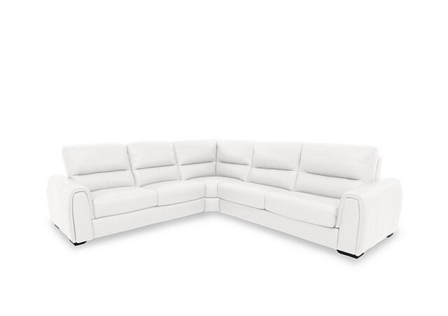 World of Leather - Flex Leather Large Left Hand Facing Corner Sofa Bed with Storage Arm - BV Star White - Sofas and Armchairs - In Time for Christmas