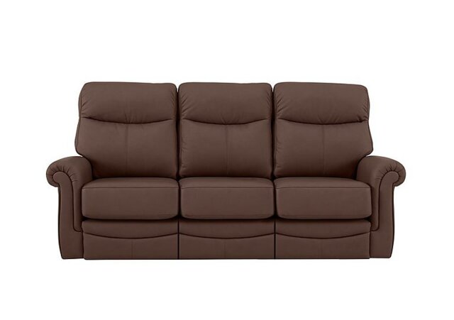 G Plan - Avon 3 Seater Leather Manual Recliner Sofa - Capri Oak