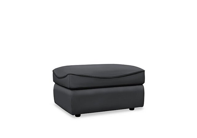 G Plan - Amesbury Leather Storage Footstool - Cambridge Petrol Blue