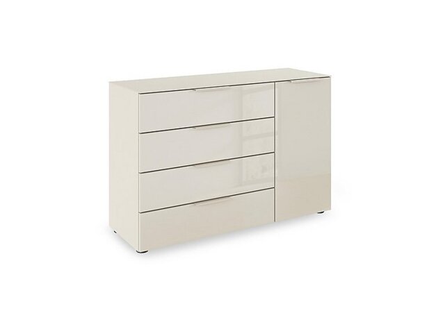 Rauch - Haven 4 Drawer 1 Door Glass Chest with Glass Top and Front