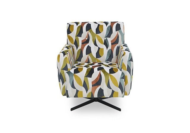 Abberton Accent Swivel Chair in Patterned Fabric