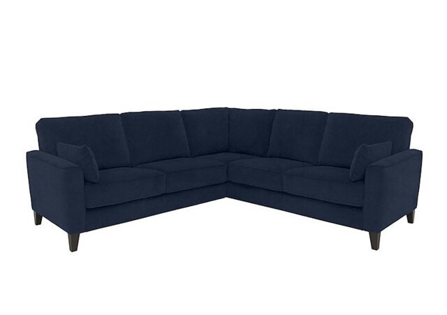 Ideal Home - Brondby Large Fabric Corner Sofa - R330 Steel Blue
