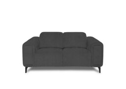 Elphaba Fabric 2 Seater Sofa with Storage Arms - Opulence Granite