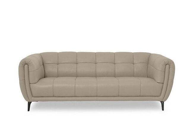 Ideal Home - Sienna Leather 3 Seater Sofa - Oyster Cat - Sofas and Armchairs - In Time for Christmas