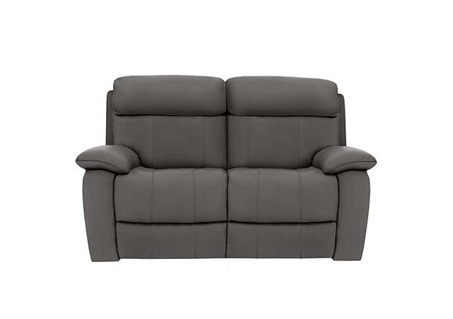 World of Leather - Moreno 2 Seater NC Leather Power Recliner Sofa with Power Headrests - Charcoal Grey