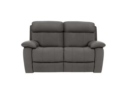 World of Leather - Moreno 2 Seater NC Leather Power Recliner Sofa with Power Headrests - Charcoal Grey