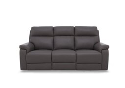 Raven Leather 3 Seater Leather Power Recliner Sofa