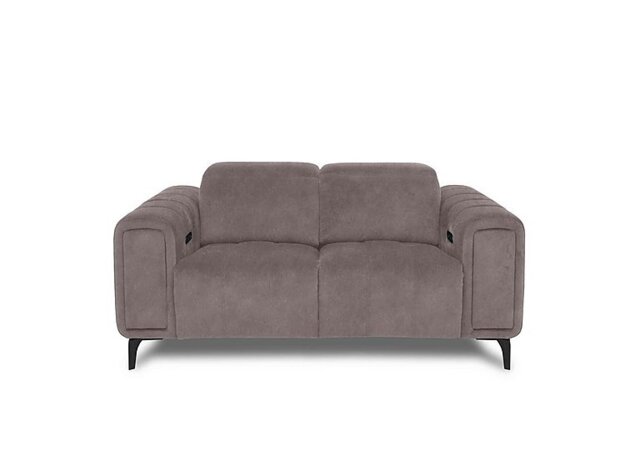 Elphaba Fabric 2 Seater Power Recliner Sofa with Storage Arms - Marble Charcoal Grey