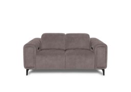 Elphaba Fabric 2 Seater Power Recliner Sofa with Storage Arms - Marble Charcoal Grey