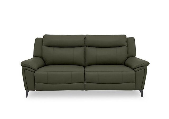 Panache Leather 3 Seater Power Recliner Sofa with Power Headrests and Heated Seats