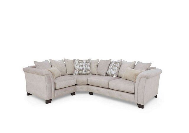 Aura Scatter Back Left Hand Facing Corner Sofa - Enzo Cream