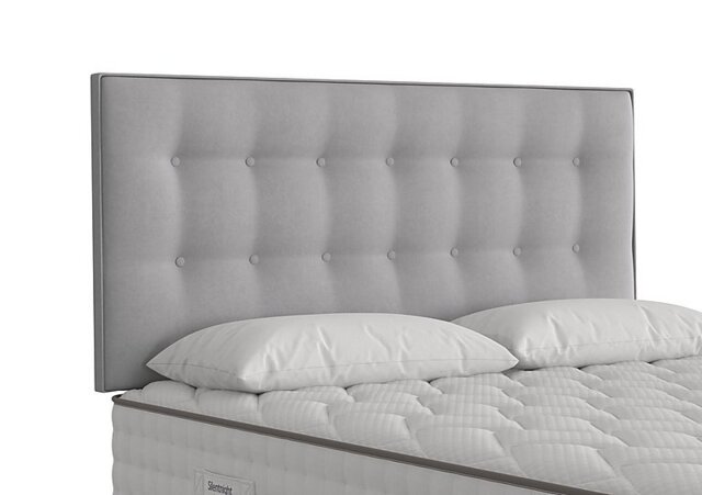 Coral Strutted Headboard - Double - Luxury Silver