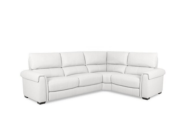 World of Leather - Nixon Leather Right Hand Facing Corner Sofa - BV Star White