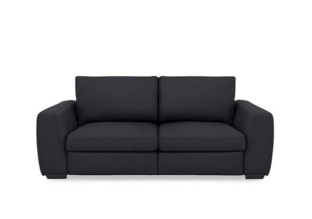 Dinky Leather 3 Seater Sofa with Power Recliner - Lavender Grey