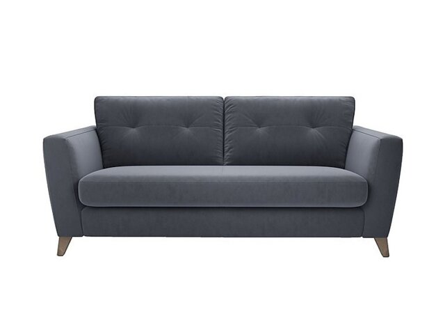 The Lounge Co. - Hermione 3 Seater Fabric Sofa - Rain Cloud