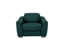 World of Leather - Xavier NC Leather Armchair with Power Recliner - NC Lake Green