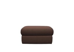 G Plan - Kingsbury Leather Storage Footstool - Capri Oak
