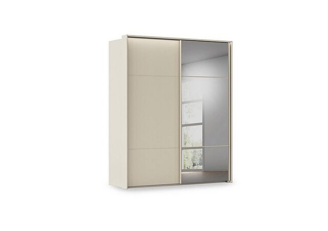 Rauch - Haven 190cm 2 Door Slider Wardrobe with 1 Glass Door, 1 Mirror Door and Lights