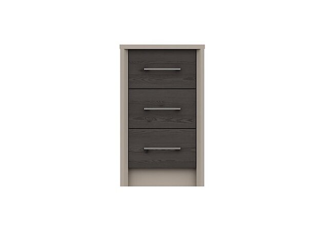 London Bedrooms - Paddington 3 Drawer Bedside Chest - Anthracite - Bedroom Furniture - In Time for Christmas