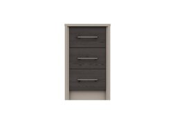 London Bedrooms - Paddington 3 Drawer Bedside Chest - Anthracite