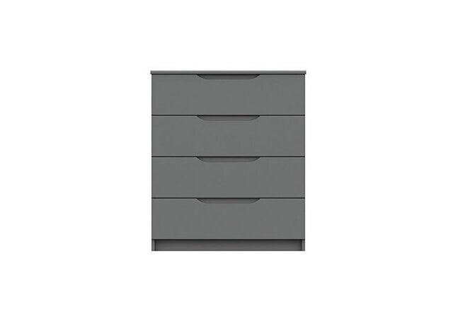 London Bedrooms - St Pancras 4 Drawer Chest - Dust Grey Gloss