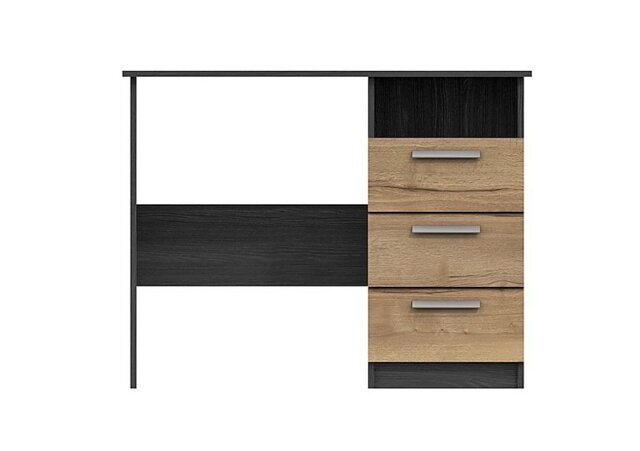 London Bedrooms - Waterloo 3 Drawer Dressing Table - Graphite