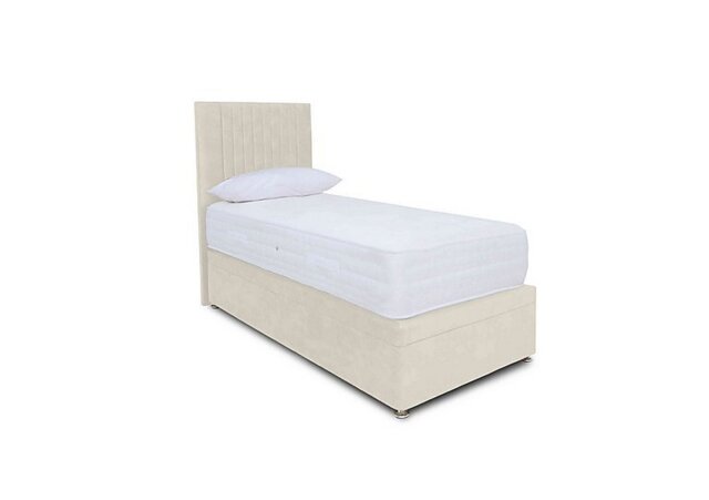 Sleep Story - Pocket Luxury Electric End Ottoman Divan Set - Small Single - Plush Ecru
