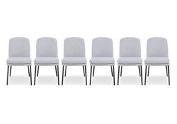 Cortado Set of 6 Dining Chairs with Metal Legs