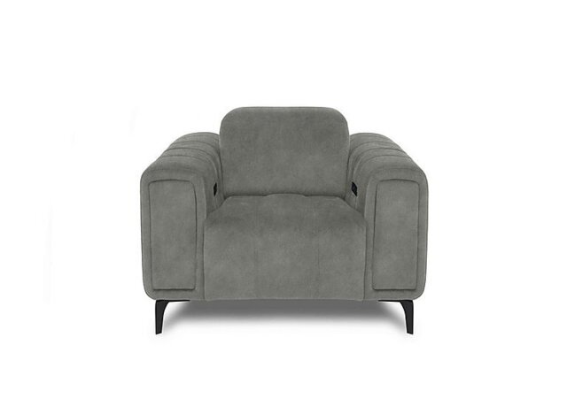 Elphaba Fabric Recliner Chair with Power Recliner with Storage Arms - Marble Stone