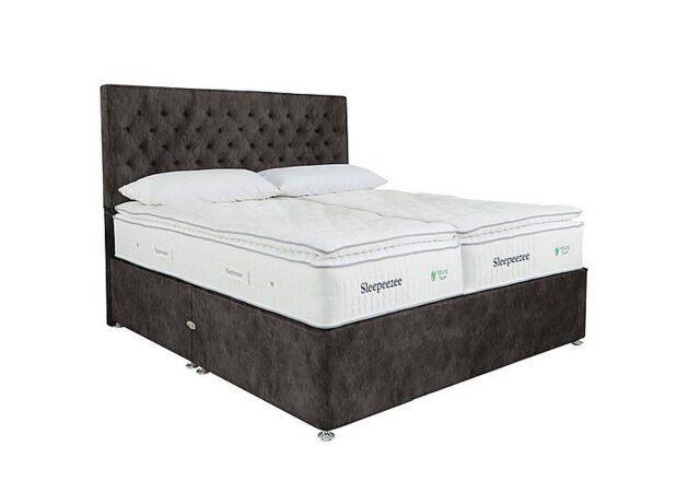 Sleepeezee - Natural Touch 3000 Pillowtop Zip and Link Divan Set with Continental Drawers - Dapple Mink
