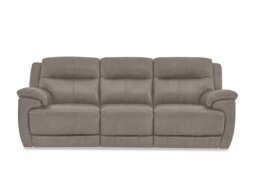 Touch 3 Seater Heavy Duty Fabric Manual Recliner Sofa - Silver