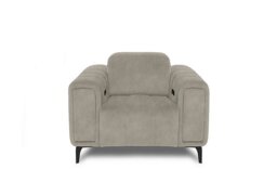 Elphaba Fabric Recliner Chair with Power Recliner with Storage Arms - Marble Cream