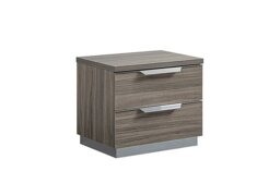 Venezia 2 Drawer Bedside Cabinet - Grey