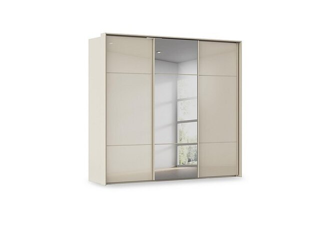 Rauch - Haven 250cm 3 Door Slider Wardrobe with 2 Glass Doors and 1 Mirror Door